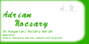 adrian mocsary business card