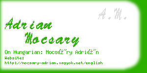 adrian mocsary business card